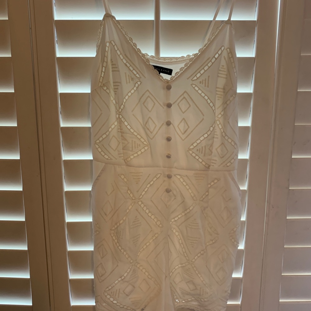 White Kendall and Kylie romper